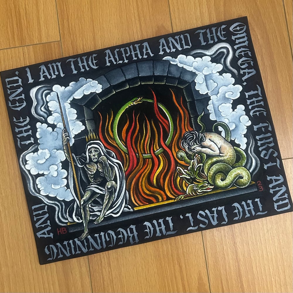 Image of Original Gates of Hell Painting 