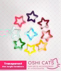 Image 1 of Transparent Stars Acrylic Carabiners ( Perfect for K-pop polca, Oshi, Itabags) -buy 1 get 1 free ...