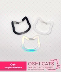 Image 1 of Cat Acrylic Carabiners ( Perfect for K-pop polca, Oshi, Itabags)