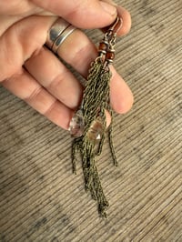 Image 5 of Rutile Quartz in brass earrings / n166