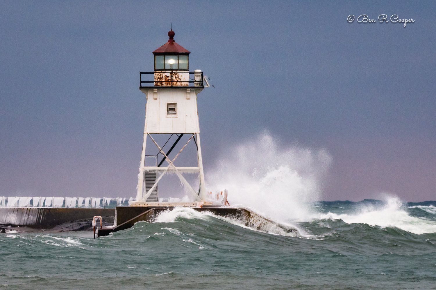 Winter Winds at Grand Marais Light