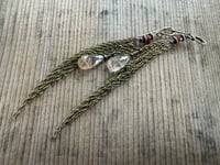 Image 20 of Rutile Quartz in brass earrings / n166
