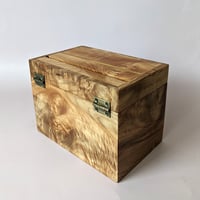 Image 5 of Tarot/TCG Deck Box - Figured Maple + Canarywood Interior & Accents