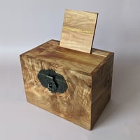 Image 2 of Tarot/TCG Deck Box - Figured Maple + Canarywood Interior & Accents