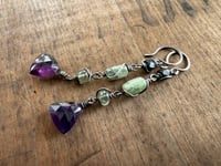 Image 3 of Sterling and gemstones earrings /n.34