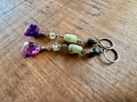 Image 1 of Sterling and gemstones earrings /n.34