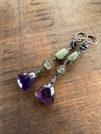 Image 2 of Sterling and gemstones earrings /n.34