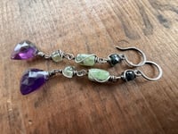 Image 7 of Sterling and gemstones earrings /n.34