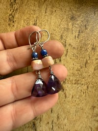 Image 8 of Trio Sterling and gemstones earrings /n.35