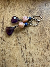 Image 7 of Trio Sterling and gemstones earrings /n.35