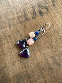Image 2 of Trio Sterling and gemstones earrings /n.35