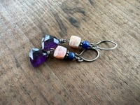Image 1 of Trio Sterling and gemstones earrings /n.35