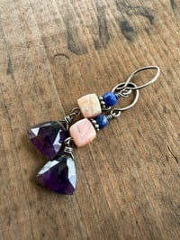 Image 5 of Trio Sterling and gemstones earrings /n.35