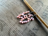 Image 2 of Sterling and Pink Opal cluster earrings/ n17