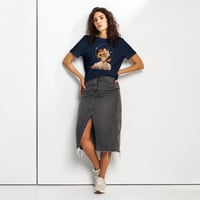 Image 2 of Let Your Light Shine From Within - Navy Blue - Women’s Organic Cotton T-Shirt - Eco Friendly Tee 