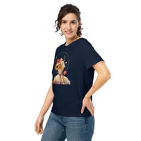 Image 5 of Let Your Light Shine From Within - Navy Blue - Women’s Organic Cotton T-Shirt - Eco Friendly Tee 