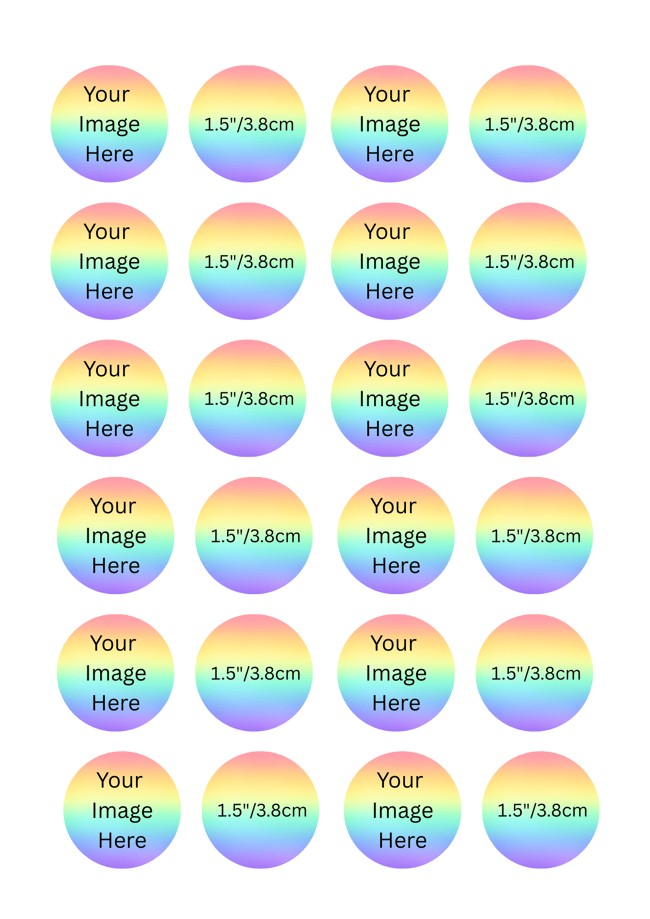 15 or 24 Pre Cut Cupcake/Cookie Edible Toppers / Birthdays / Hen's Party / Photos / Business Logos 