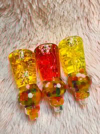 Image 1 of Gumball Glitter Glass Pipe 