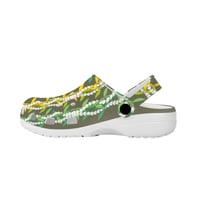 Image 2 of Adult Croc Style Clogs- Crown Flower and Ti Leaf Design