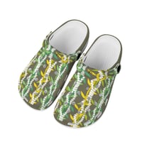 Image 4 of Adult Croc Style Clogs- Crown Flower and Ti Leaf Design