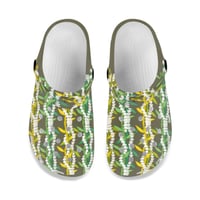 Image 3 of Adult Croc Style Clogs- Crown Flower and Ti Leaf Design