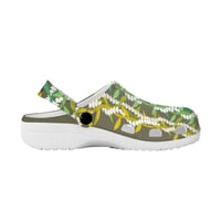 Image 5 of Adult Croc Style Clogs- Crown Flower and Ti Leaf Design