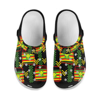 Image 3 of Adult Croc Style Clogs- Hawaiian Reggae Color Sovereign Flag