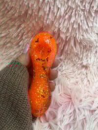Image 1 of Halloween Freezable Glitter Glass Pipe   