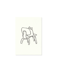 'Eames plywood chair' lino print