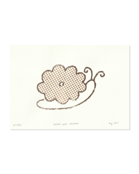 Image 3 of 'Slow and steady' gocco and watercolour print