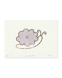 Image 5 of 'Slow and steady' gocco and watercolour print