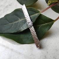Image 3 of Vintage Sterling Silver Hammered Bar Brooch with Crest – 1898