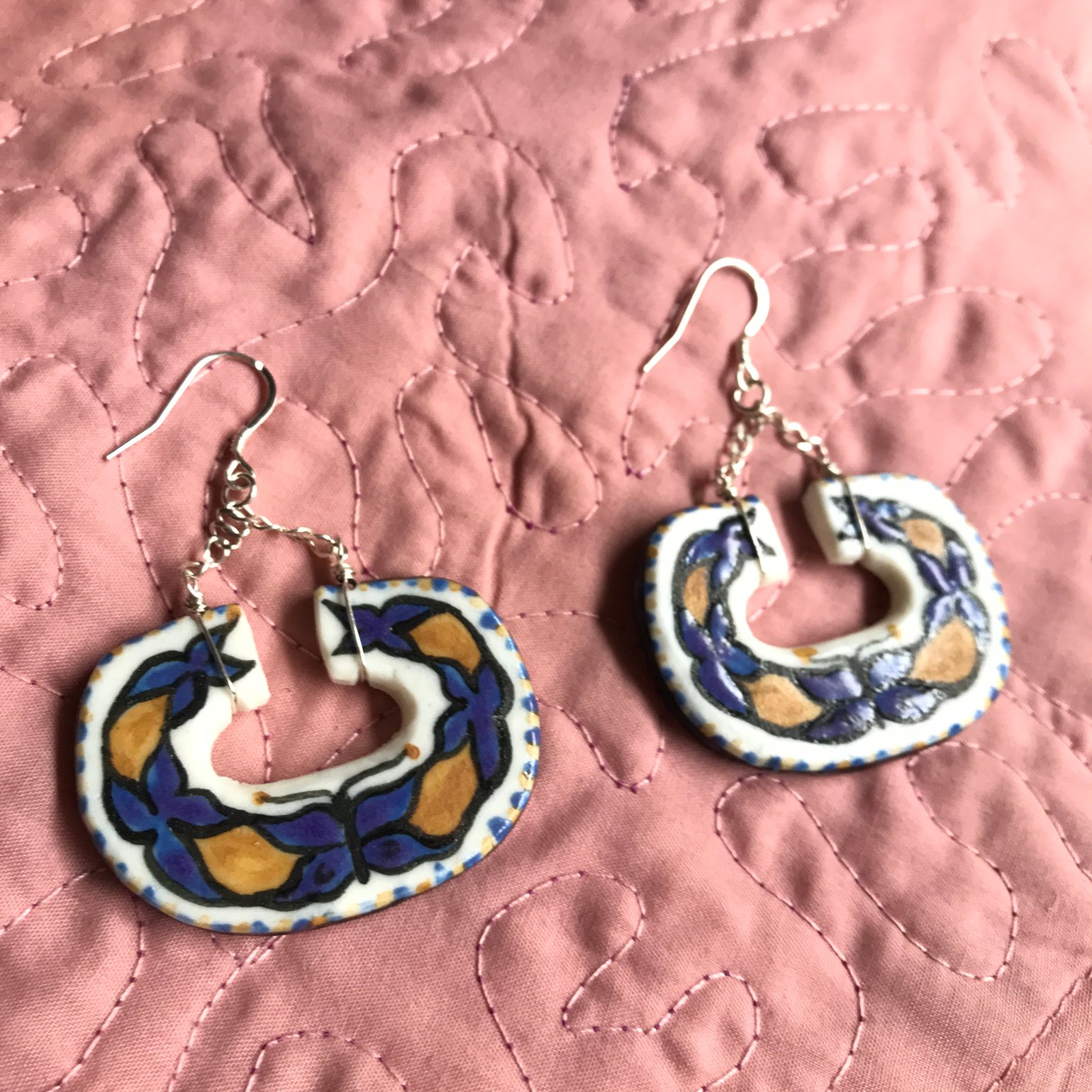Image of Porcelain Butterfly Earrings