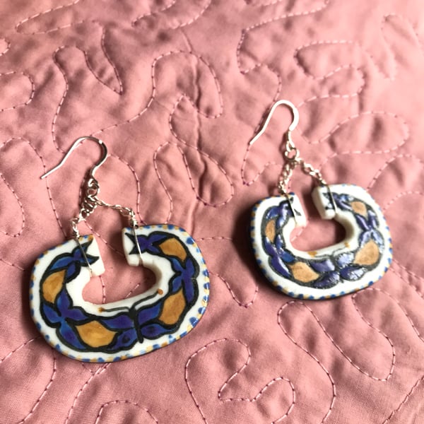Image of Porcelain Butterfly Earrings