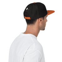 Image 3 of Retro Jack-o-lantern: The Esoteric Order - (Snapback Hat, Black/Orange)