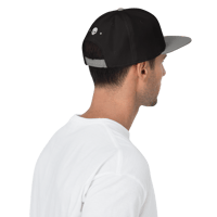 Image 5 of The Manic Black Cat Familiar - (Snapback Hat, Black/Grey)