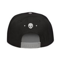 Image 2 of The Manic Black Cat Familiar - (Snapback Hat, Black/Grey)