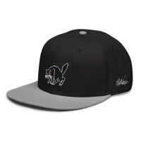 Image 8 of The Manic Black Cat Familiar - (Snapback Hat, Black/Grey)