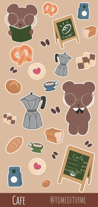 Birch - Cafe Sticker Sheet