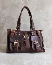 Image 2 of AGED BROWN BUCKLE BAG