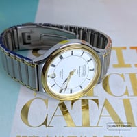 Image 1 of 1998 Casio Argent Quartz 'Weekdater' Two-Tone Dress Watch (MTW-120)