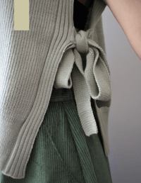 Image 1 of  NATURALLY DYED TURTLENECK MERINO VEST _ COL. 8027
