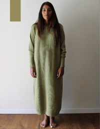 Image 1 of NATURALLY DYED MERINO DRESS _ COL. 8027