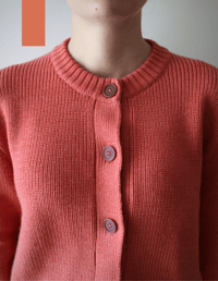 Image 1 of NATURALLY DYED MERINO CARDIGAN _ COL. 8035