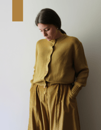 Image 1 of NATURALLY DYED MERINO WOOL CARDIGAN _ COL. 8028