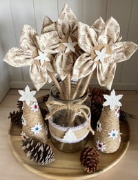 Image 2 of #11 Christmas Flowers - Green trees and Red stars 