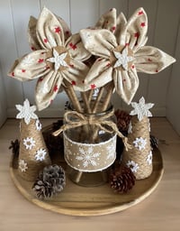 #2 Christmas Flowers - Natural & Red stars and Gold sparkles