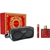 Versace — Versace Eros Flame By Versace 3 Pcs. Gift Set: 3.4Oz Edp Pouch10Ml Edp M