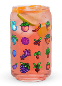 Pixel Crops Glass Can