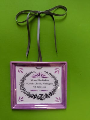 Personalised wall plate MADE TO ORDER